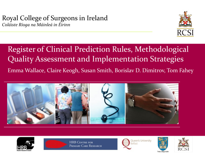 register of clinical prediction rules methodological