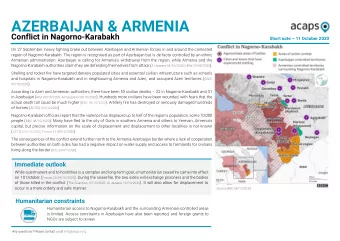 AZERBAIJAN &amp; ARMENIA  Conflict in Nagorno-Karabakh  Short note  11 October 2020  On 27