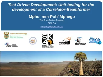 Test Driven Development: Unit-testing for the  development of a Correlator-Beamformer  Mpho