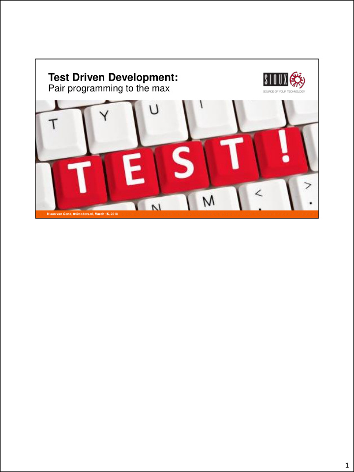 test driven development