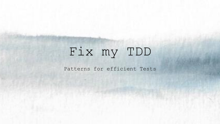 fix my tdd