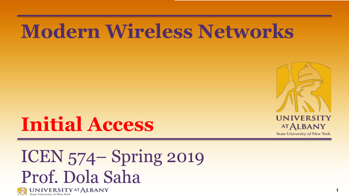 modern wireless networks initial access