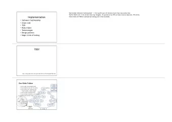Implementation  Clean Code och TDD r exempel p verktyg som vi kan anvnda.  Software