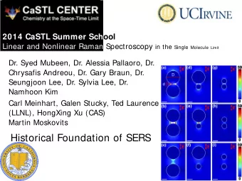 Historical Foundation of SERS  Plasma resonance and plasma waves  Irving Langmuir  Can such