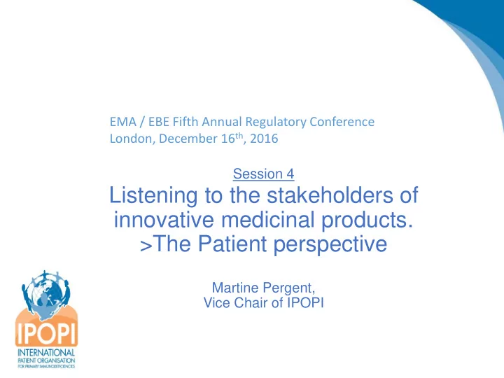 session 4 listening to the stakeholders of innovative