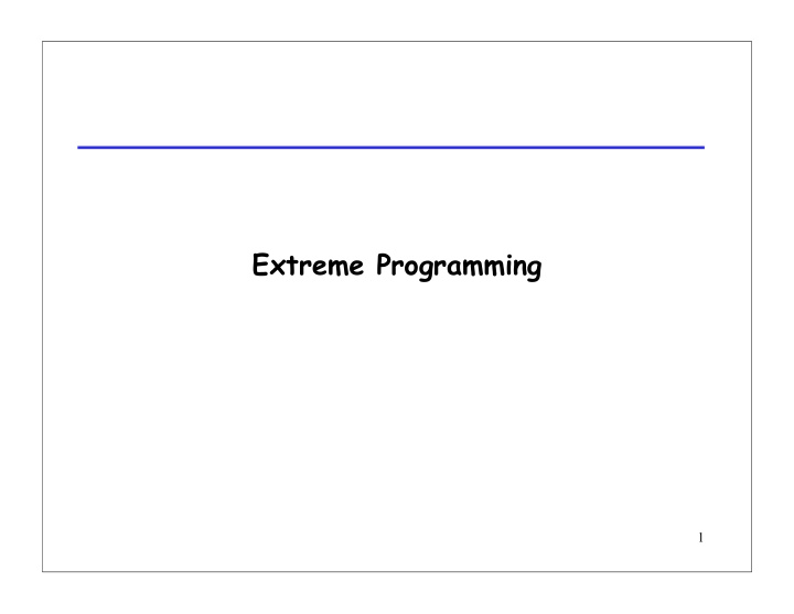 extreme programming