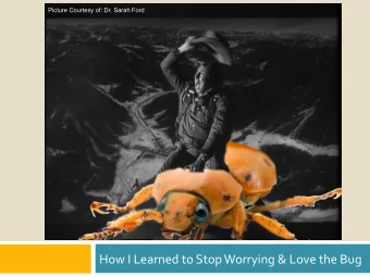 How I Learned to Stop Worrying &amp; Love the Bug  Project Management  Clarification  Your