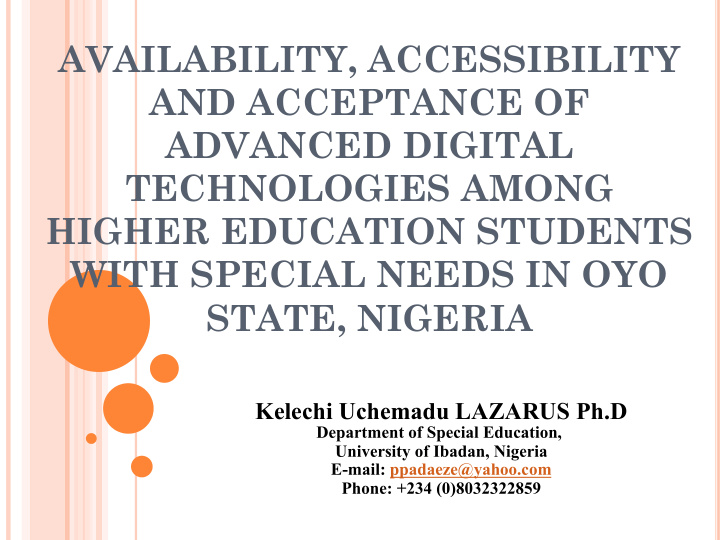 availability accessibility and acceptance of advanced
