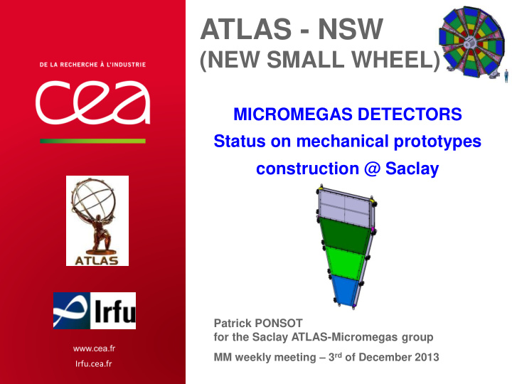 micromegas detectors status on mechanical prototypes