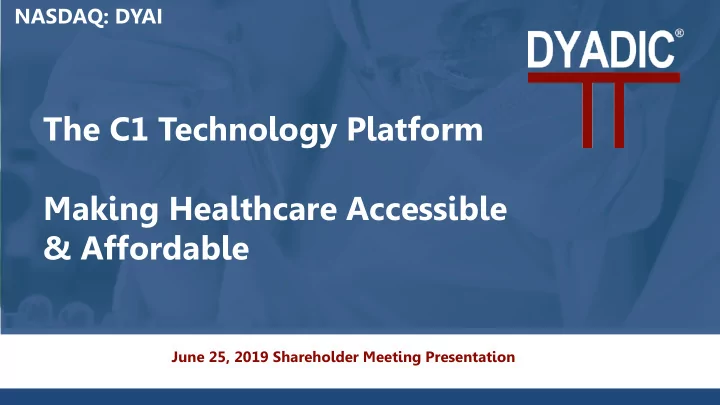 the c1 technology platform making healthcare accessible