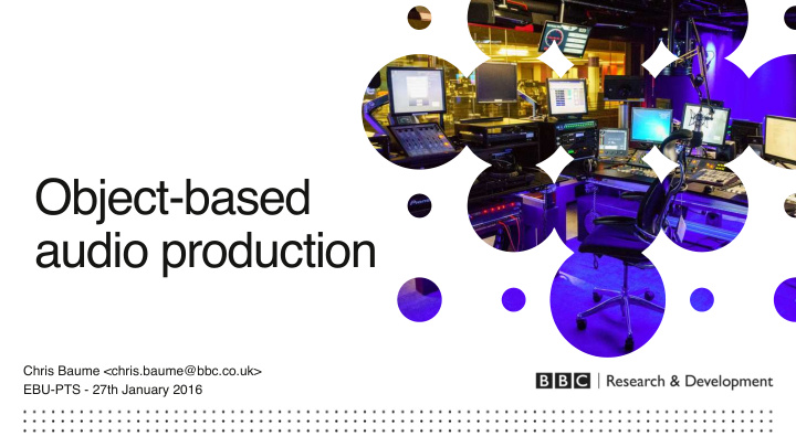 object based audio production