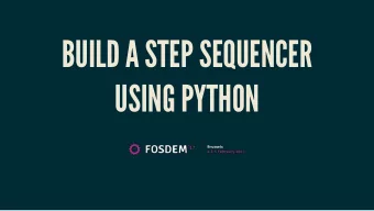 BUILD A STEP SEQUENCER  USING PYTHON  WHO AM I?  Yann Gravrand (@ygravrand)  Techie  Musician  PART