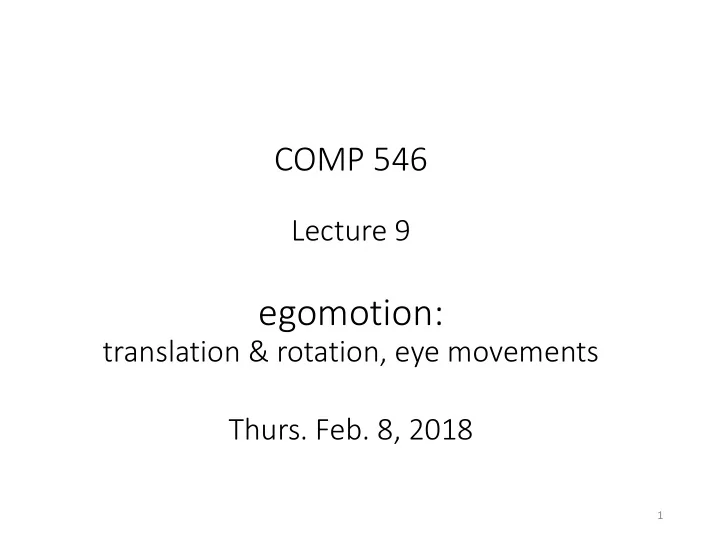 egomotion