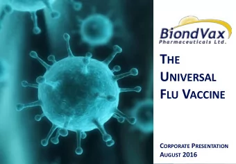 Flu  infects  up to 20%  of the  population  each year   and kills  4 A S EASONAL P ROBLEM