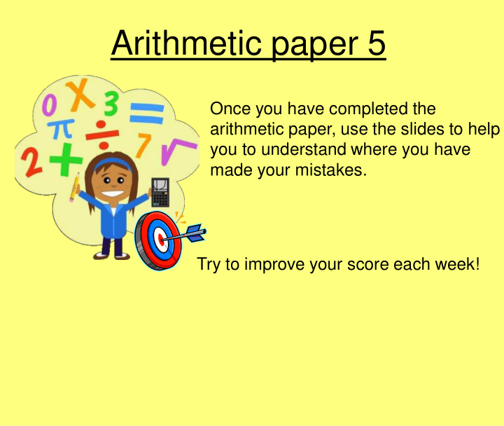 arithmetic paper 5
