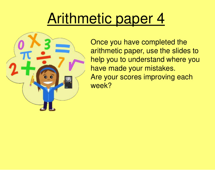 arithmetic paper 4