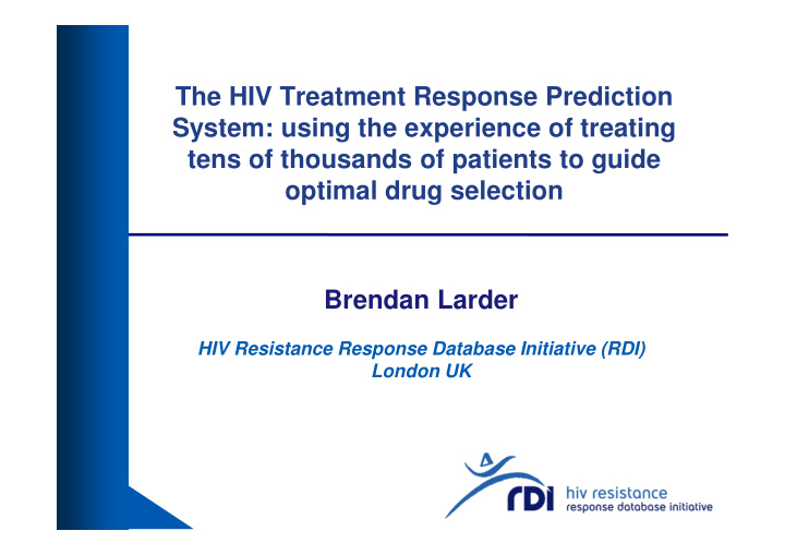 the hiv treatment response prediction system using the