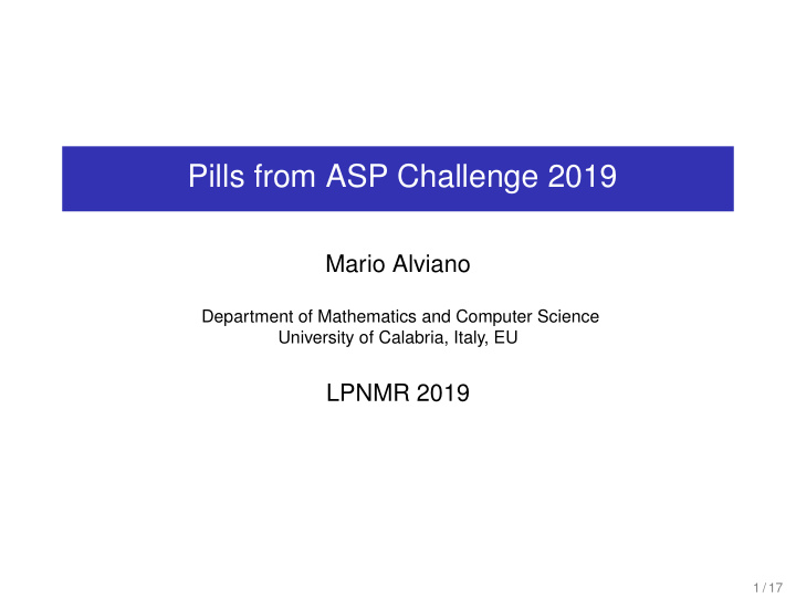 pills from asp challenge 2019