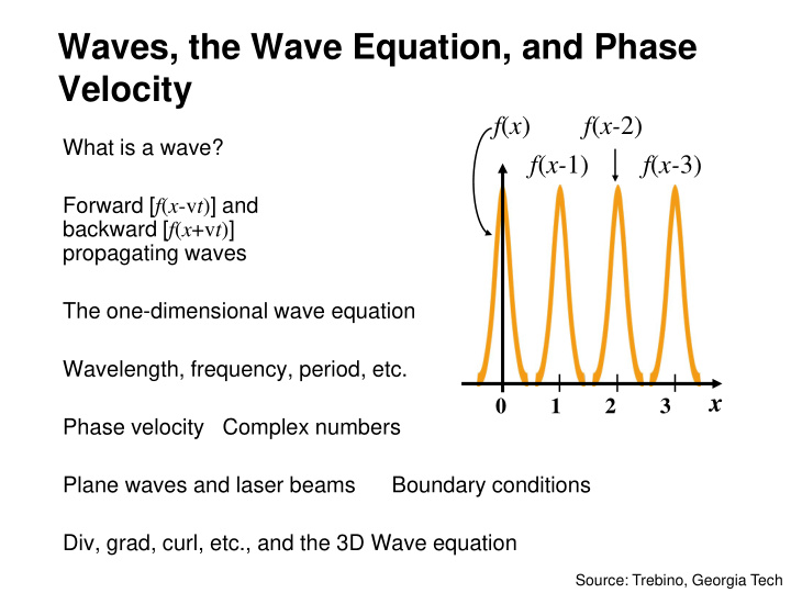 waves the wave equation and phase velocity