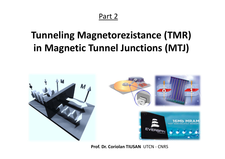 tunneling magnetorezistance tmr in magnetic tunnel