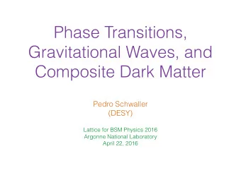Phase Transitions,  Gravitational Waves, and  Composite Dark Matter  Pedro Schwaller  (DESY)