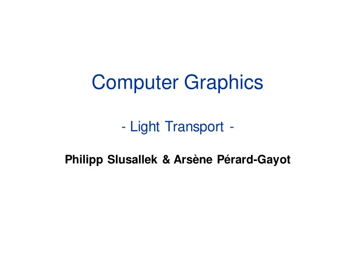 computer graphics