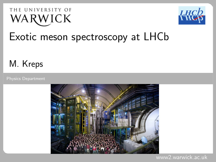 exotic meson spectroscopy at lhcb