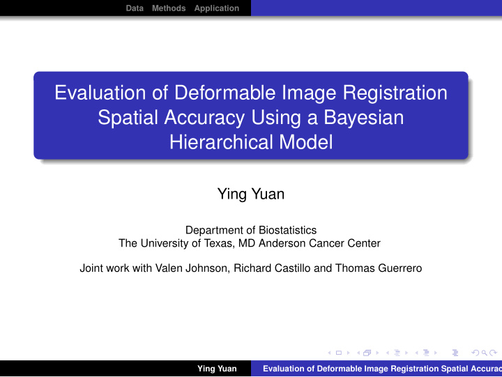 evaluation of deformable image registration spatial