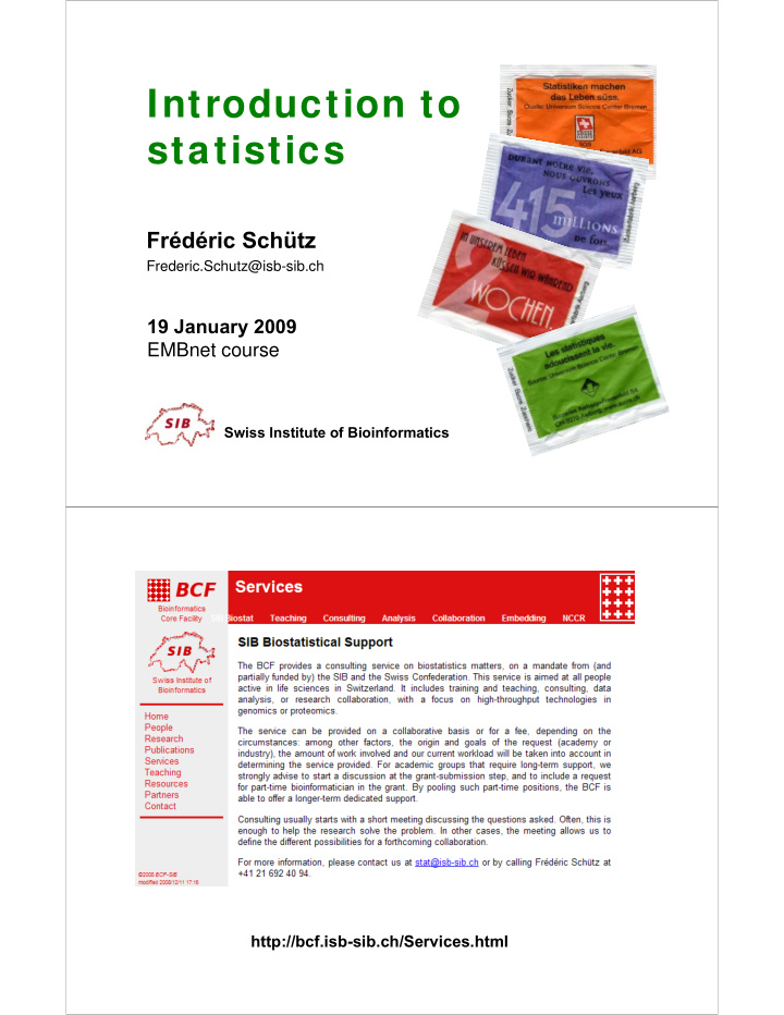 introduction to statistics