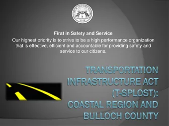 service to our citizens. The Problem.  More people are buying  more fuel efficient