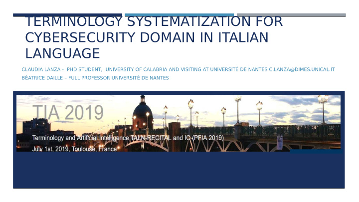 terminology systematization for cybersecurity domain in