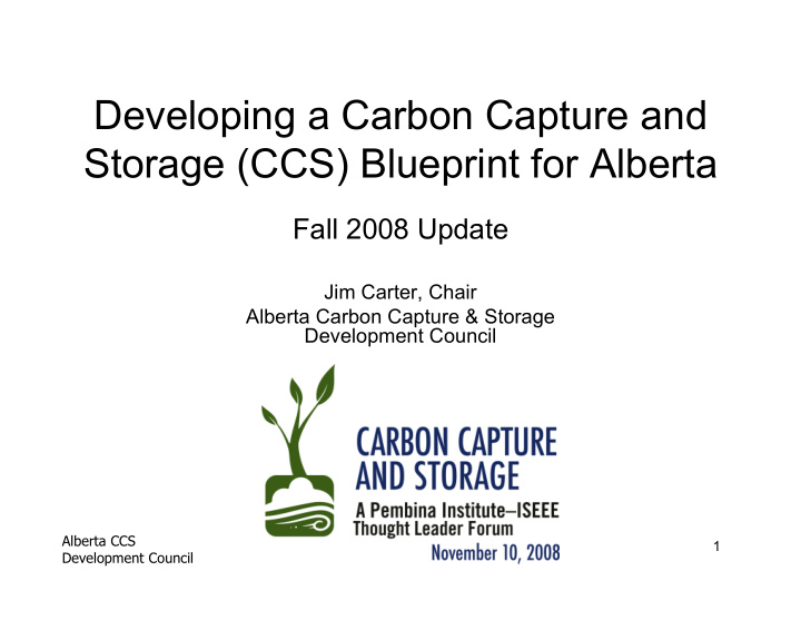 developing a carbon capture and storage ccs blueprint for