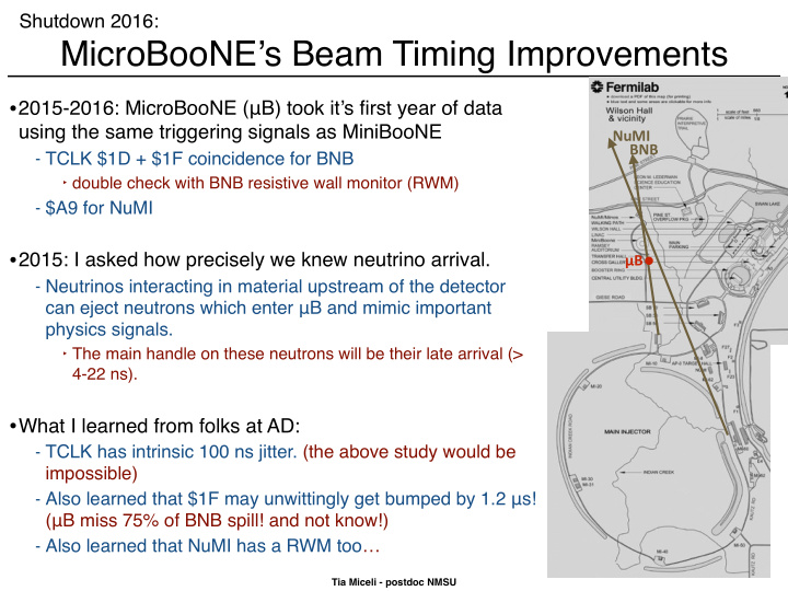 microboone s beam timing improvements