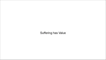 Su ff ering has Value  MeaninglessEverything is meaninglessSo Fear (be in reverent awe of