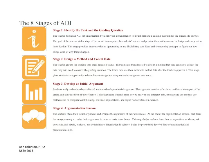 the 8 stages of adi