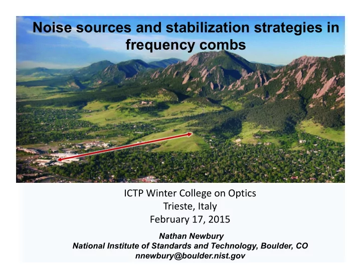 noise sources and stabilization strategies in frequency