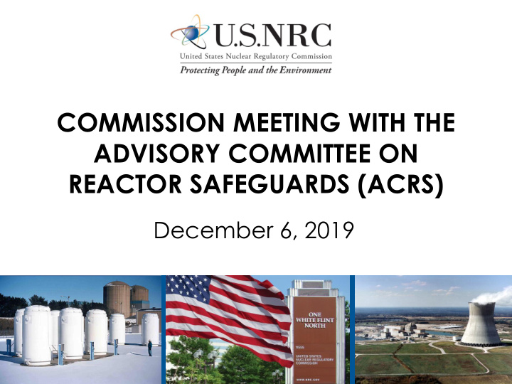 commission meeting with the advisory committee on reactor