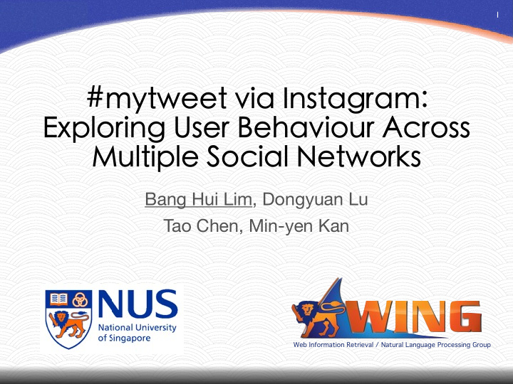 mytweet via instagram exploring user behaviour across