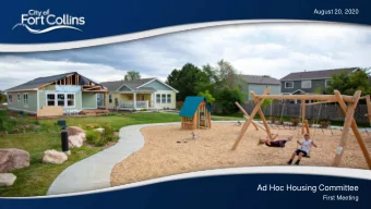 Ad Hoc Housing Committee  First Meeting  1  Thank you!  2  Agenda  1.  Opening  3.  Review Purpose