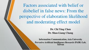 disbelief in false news: From the  perspective of elaboration likelihood  and moderating effect