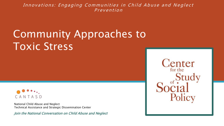 community approaches to toxic stress