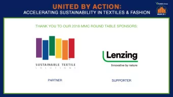 PARTNER  SUPPORTER  #TextileExchange18  Agenda  #TextileExchange18  Update 2018  Membership