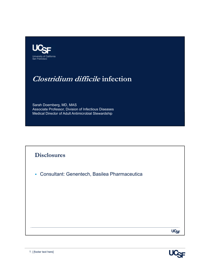 clostridium difficile infection
