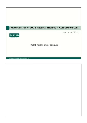 I am Satoru Shiono of MS&amp;AD Holdings Corporate Communications and Investor  Relations Dept.