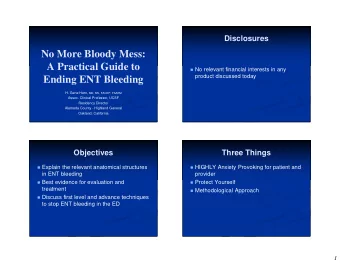 No More Bloody Mess:  A Practical Guide to  No relevant financial interests in any  product