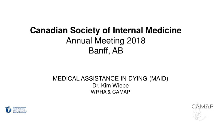 canadian society of internal medicine annual meeting 2018