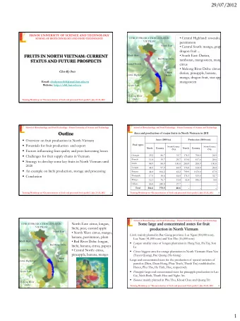29/07/2012  School of  Biotechnology and Food Technology - Hanoi University of  Science and