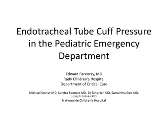 in the Pediatric Emergency  Department  Edward Ferenczy, MD Rady Childrens Hospital  Department
