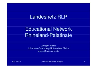 Landesnetz RLP  Educational Network  Rhineland Palatinate  Rhineland-Palatinate  Juergen Weiss
