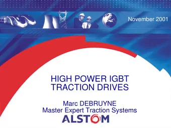 HIGH POWER IGBT  TRACTION DRIVES  Marc DEBRUYNE  Master Expert Traction Systems  NIX Converter